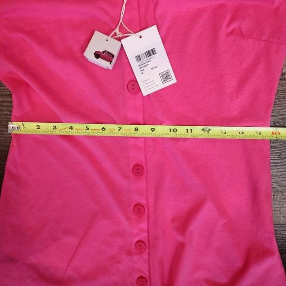 Pink Martini Collection Maureen Pink Button-Down Midi Dress - Picture 11 of 11